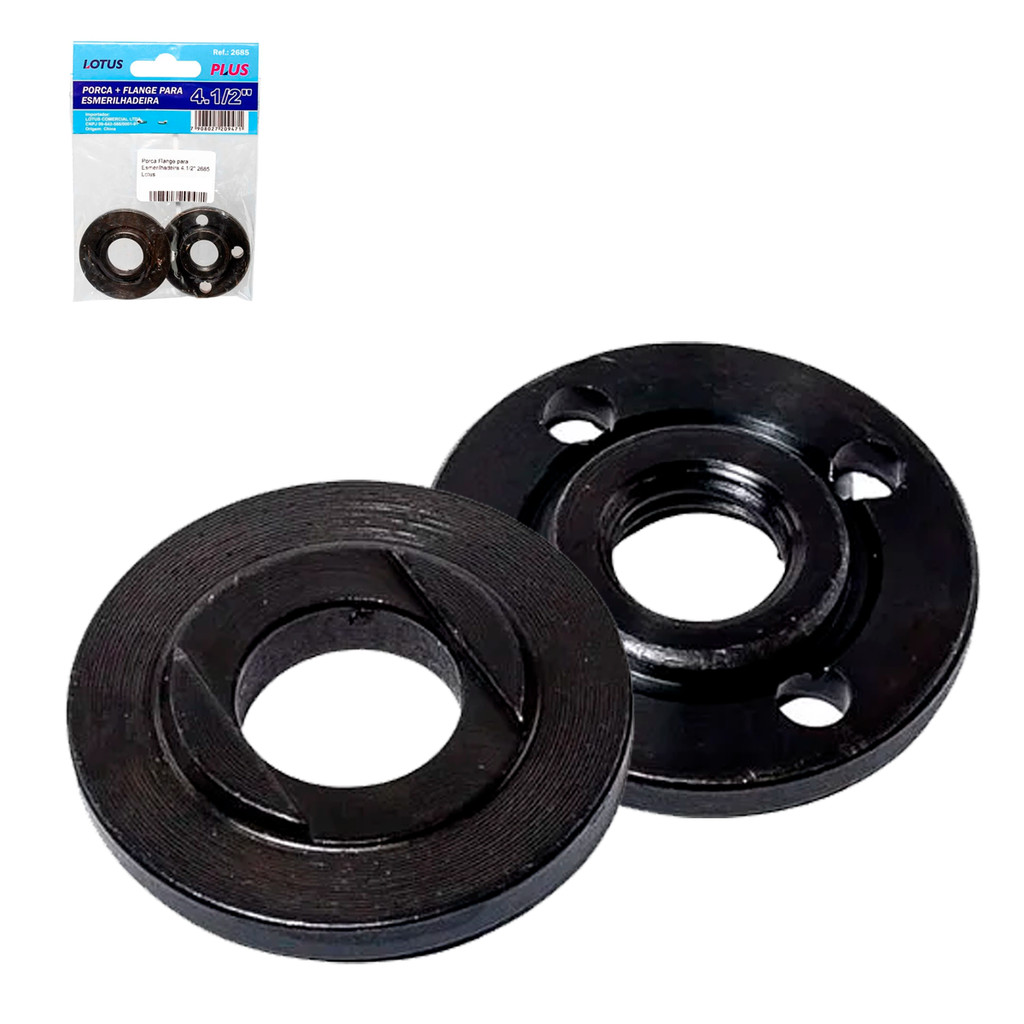 Jogo De Flange Para Esmerilhadeira Angular 4.1/2Pol. M14 Fixação Disco Corte Superior Inferior em Oferta na Shopee