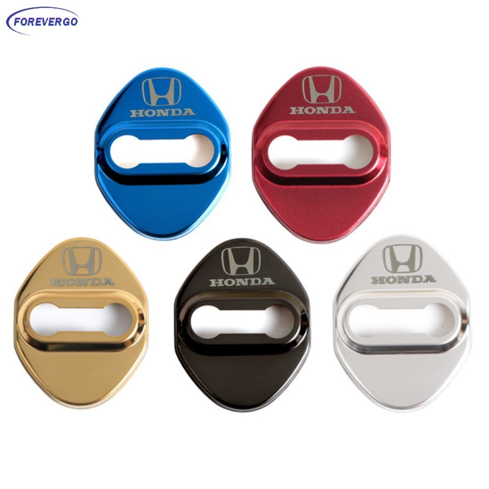 FR 4pcs Proteção De Fechadura De Porta De Carro Em Aço Inoxidável Para Honda Civic Jazz BRV