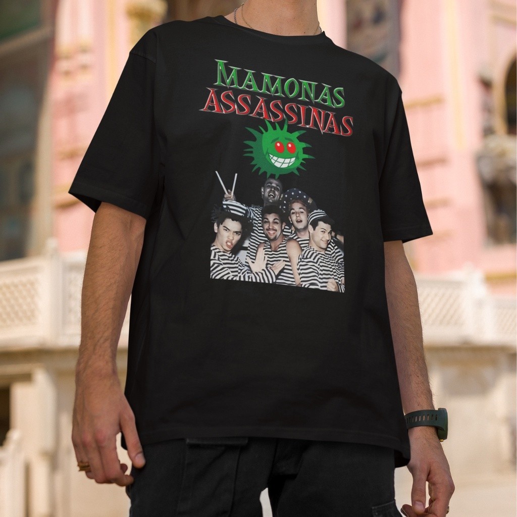 Camisa Básica Banda Mamonas Assasinas Foto Divertida Integeantes Camisa Básica Unissex Promoção Envio Rápido