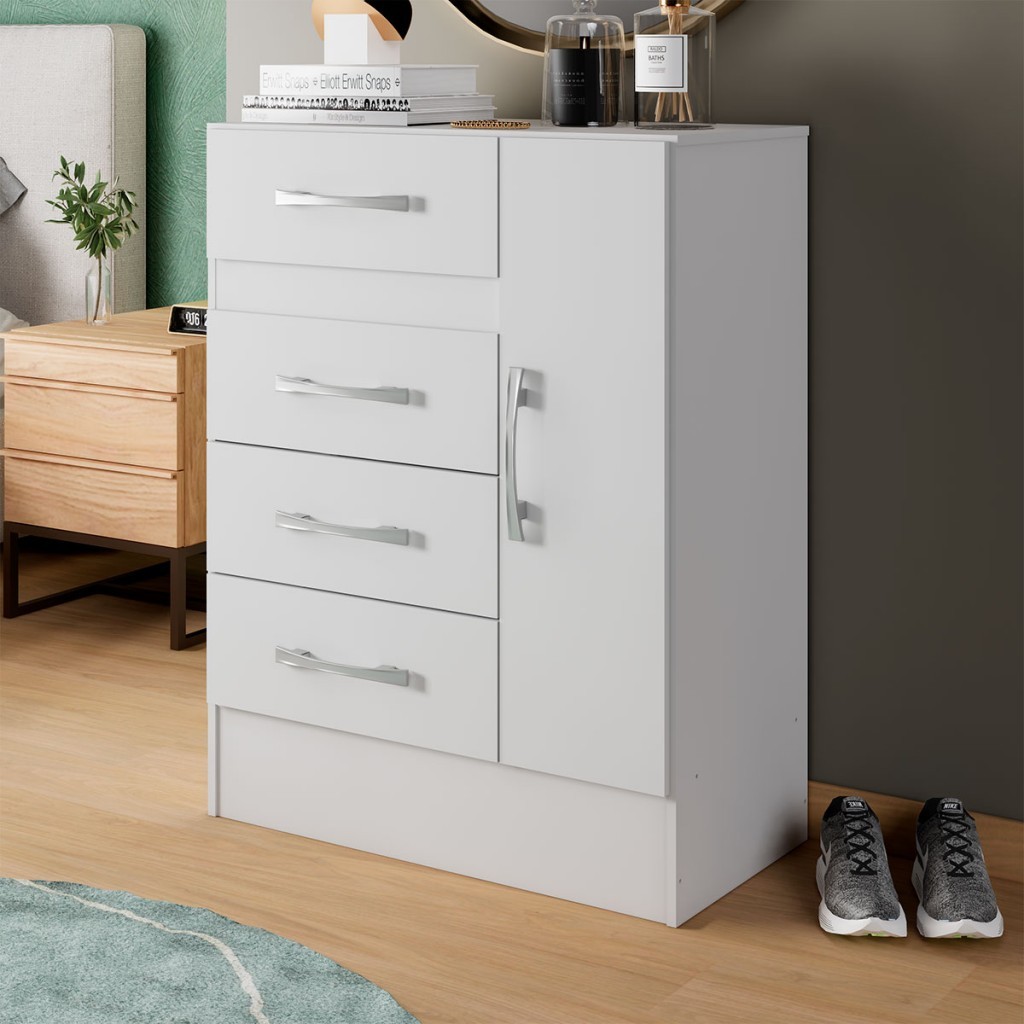 Sapateira Martini 1 Porta 4 Gavetas - Pnr Móveis em Oferta na Shopee