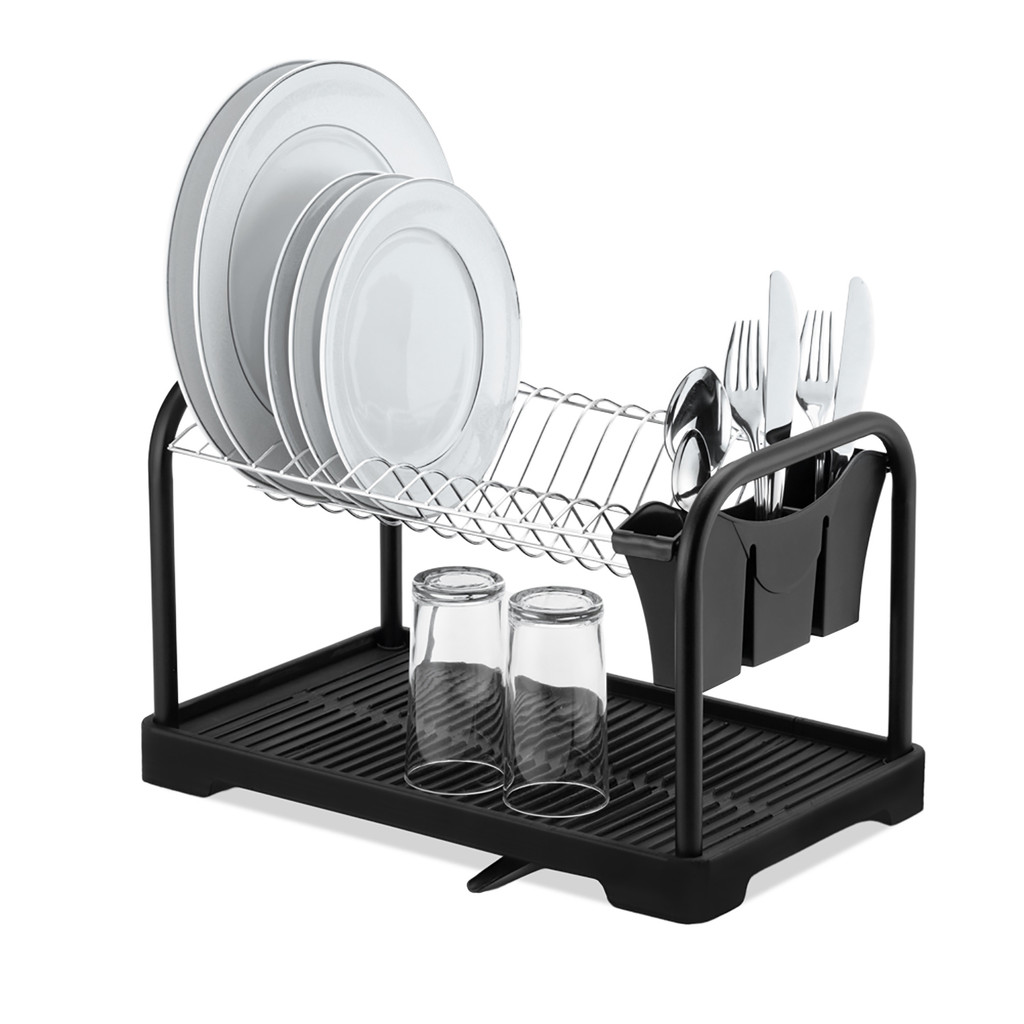 Escorredor Organizador Louça Pia Cozinha Bancada Pratos Talheres Copos Preto Arthi em Oferta na Shopee