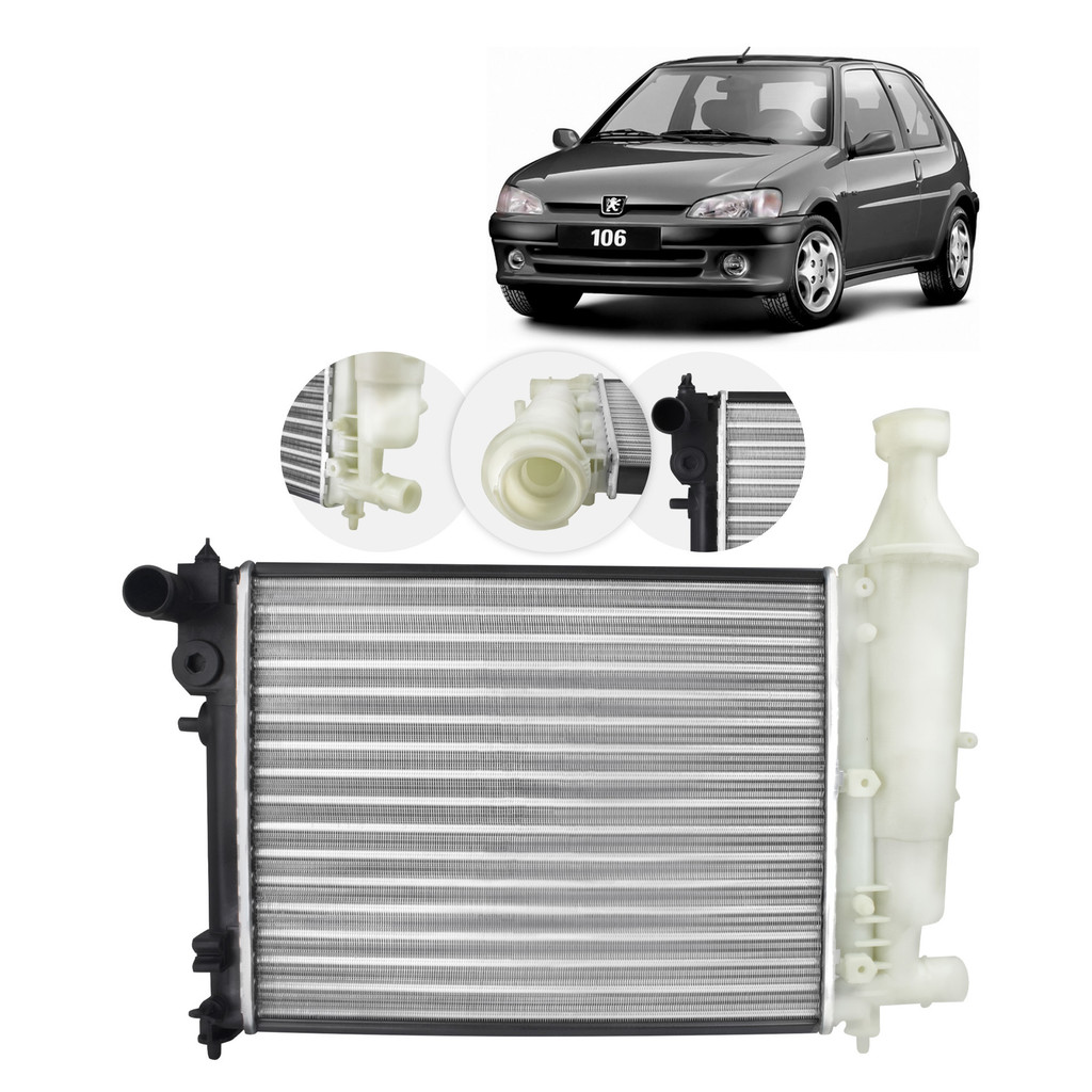 Radiador de Água Peugeot 106 Kid Passion xn 1.0 8V 1995 A 2001 1301.SQ RV2761