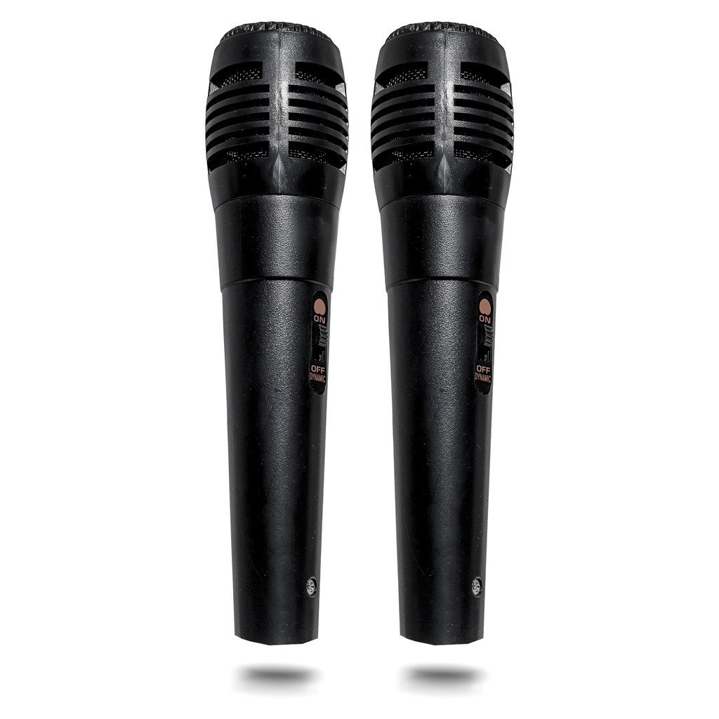 Kit 2 Microfone Dinâmico Karaokê De Mão On/Off P10 XLR Cabo Profissional em Oferta na Shopee