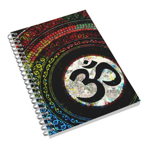Caderno Universitário Mantra Om Aum Tattoo 1, 10 e 15 Matérias Escolar Capa Dura Animes  Desenhos