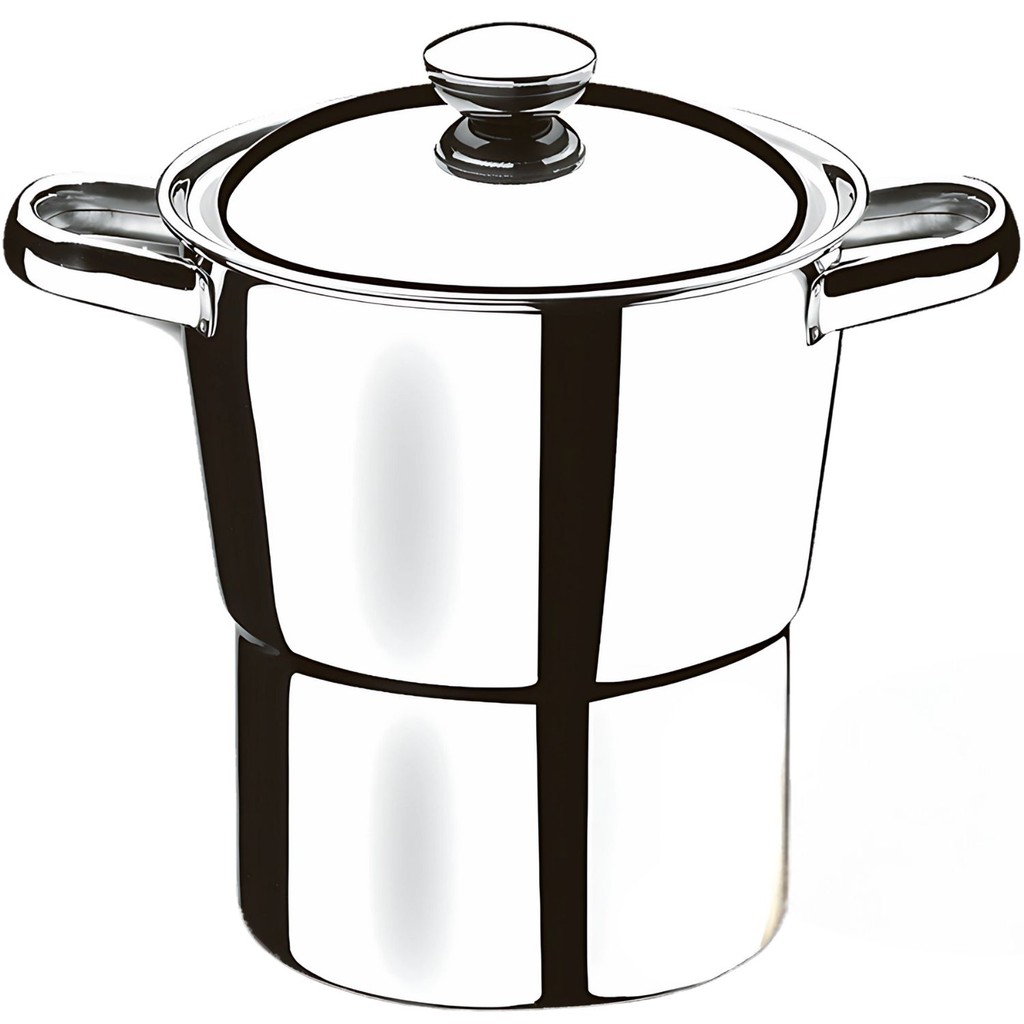 Cuscuzeira Brinox Lyon Inox 2L 16cm Fogão Gás Elétrico Vitrocerâmico Paulis Nordestino