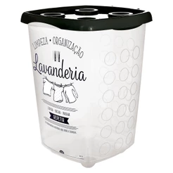 Cesto Organizador Multiuso Roupa Suja Decorado Lavanderia 38 l Plasútil
