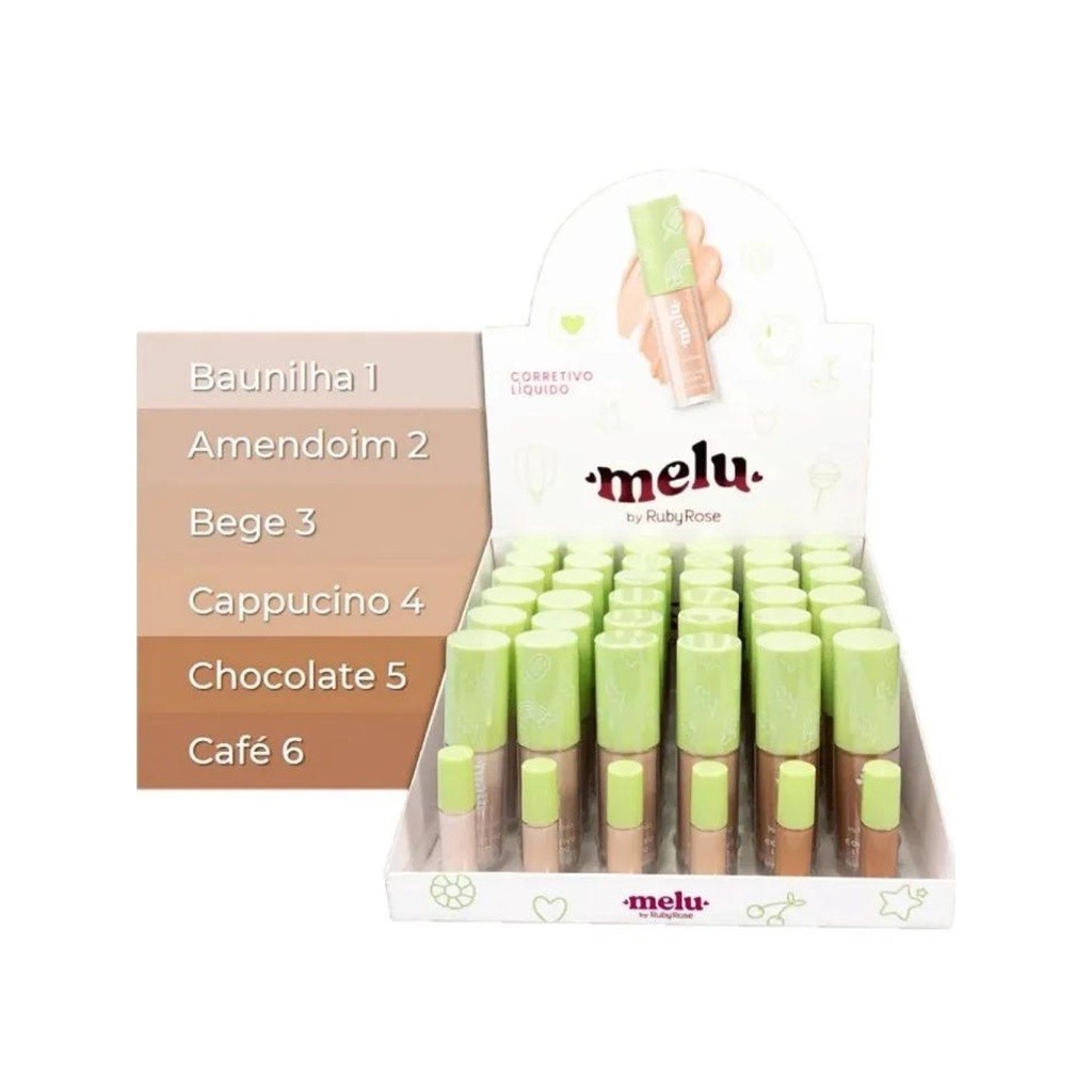 Corretivo Líquido Melu Ruby Rose - HB 8104 em Oferta na Shopee