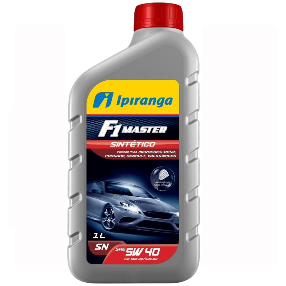 Óleo Lubrificante do Motor Ipiranga F1 Master 5W40 100% Sintético API SN 1L em Oferta na Shopee