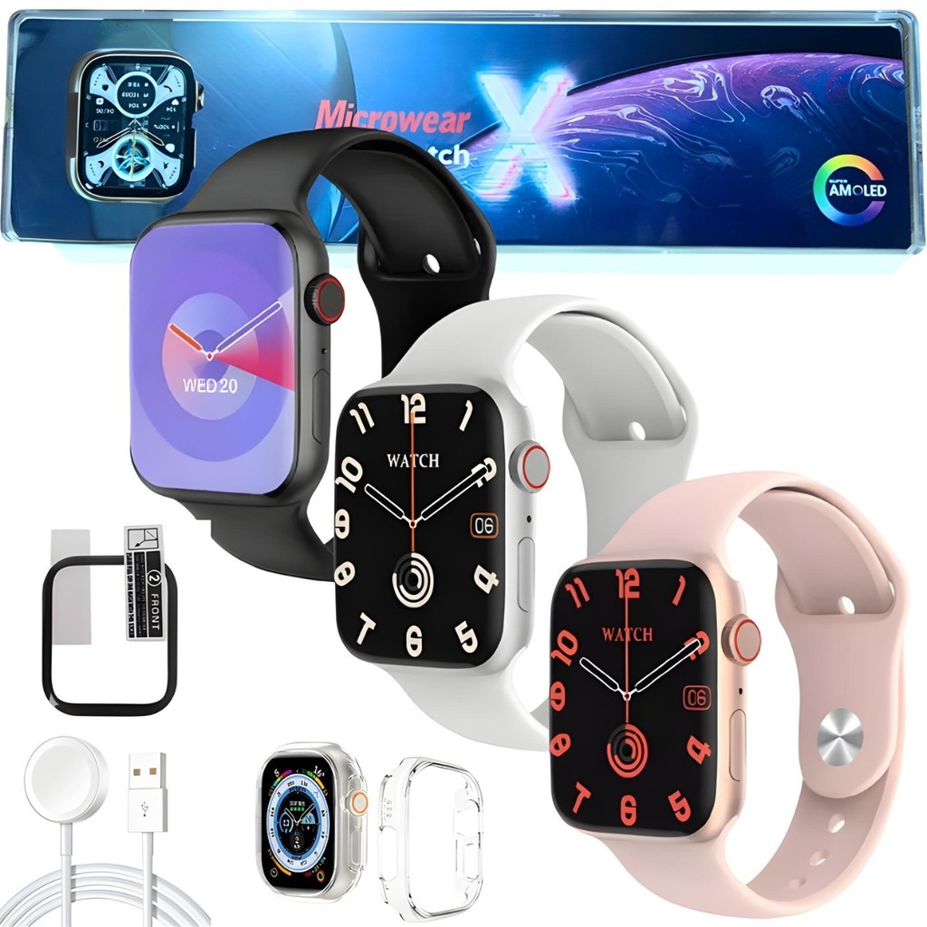 Watch X Smartwatch Relogio Serie 10 Amoled Nfc Chat GPT Lancamento 2024 Original Microwear