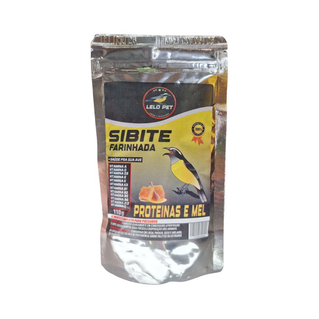 Ração Para Sibite Farinhada Proteínas E Mel Lelo Pet 110g em Oferta na Shopee