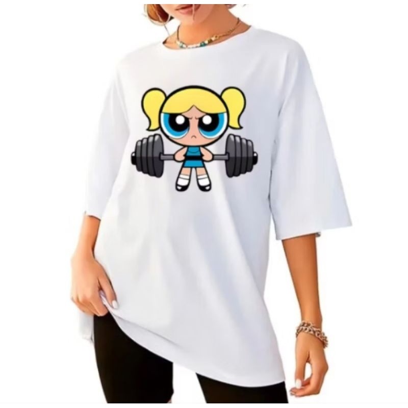 Camiseta  Meninas Super Poderosas Blusa Manga Curta Blogueirinha Academia Envio Imediato LINDINHA