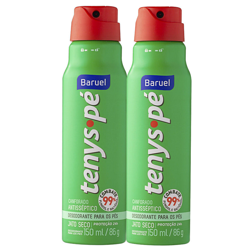 Tenys Pé Baruel Jato Seco Canforado 150ml | Kit com duas unidades - Beauty