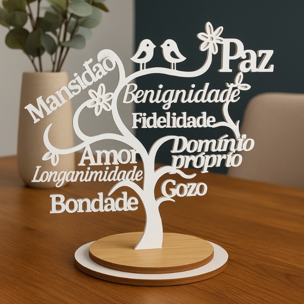 Decoração Árvore Mensageira Branca Tamanho M Sala Quarto Decoração De Mesa em Oferta na Shopee