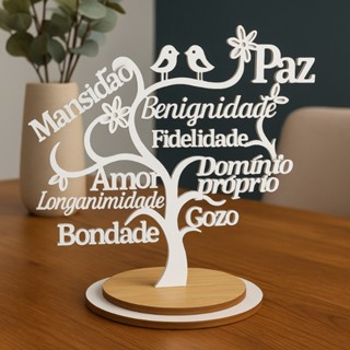 Decoração Árvore Mensageira Branca Tamanho M Sala Quarto Decoração De Mesa em Oferta na Shopee