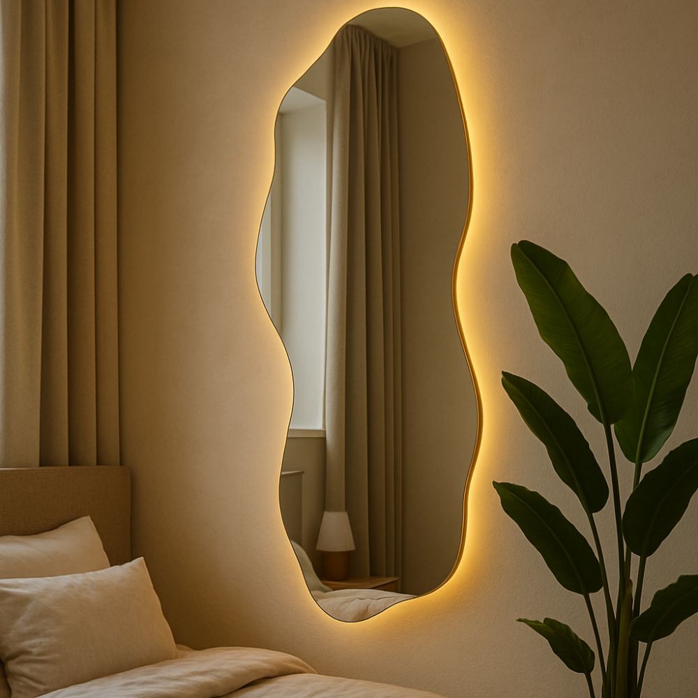 Espelho Grande Corpo Inteiro Com led Espelho Para Sala Quarto Espelho Organico