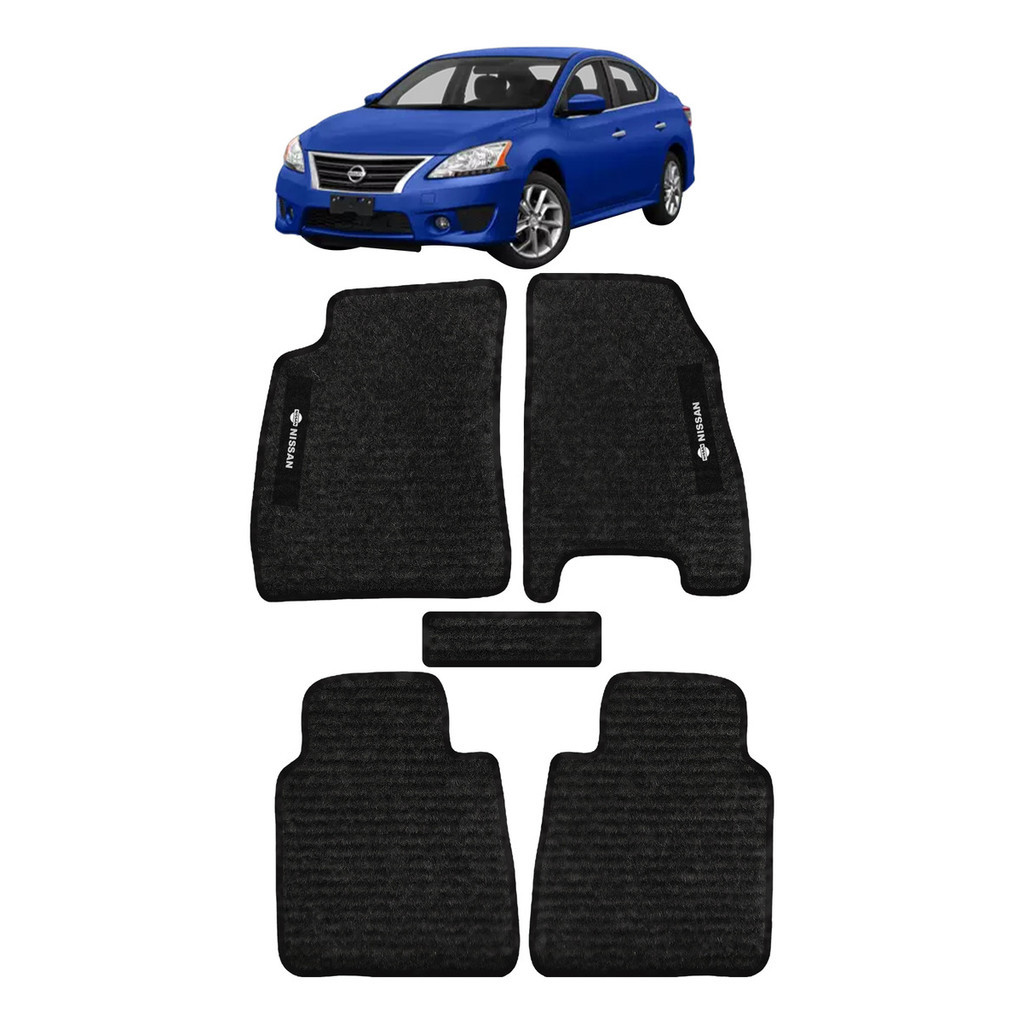 Kit de tapetes 5 peças específico Sentra 2014 15 ... 23 2024 Carpete Preto