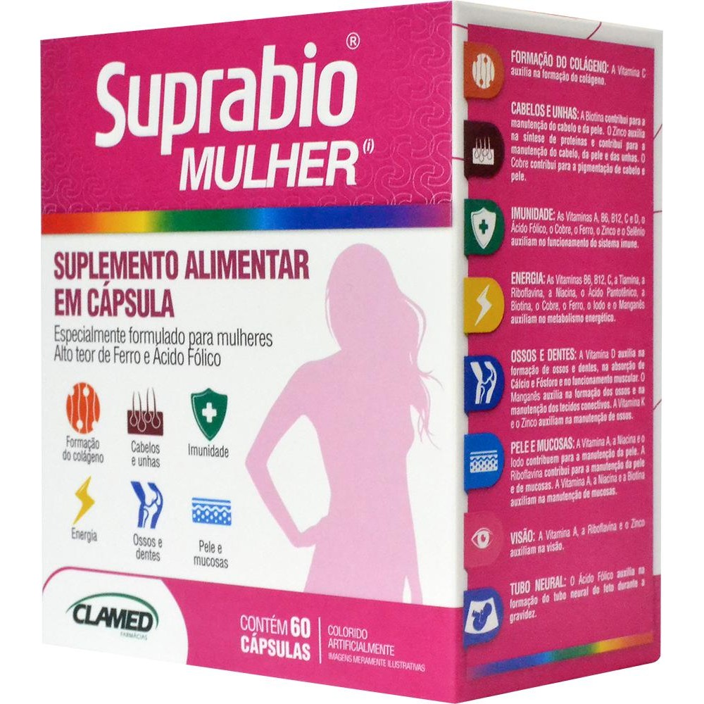 Suplemento Alimentar Suprabio Mulher 60 Capsulas - Health