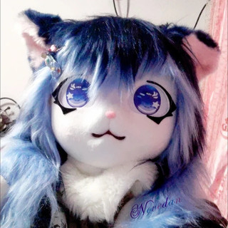 Peludo Cabeça Kigurumi Kig Máscara Peluda Cosplay Traje Patas Cauda Comiket Peludo Headbase Gato Coelho Boneca Cabeça