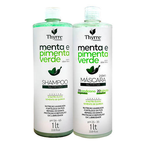 Kit Nutrição Menta E Pimenta Verde - 1 Litro Thyrre