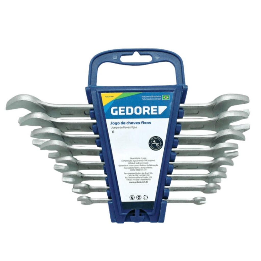 JOGO DE CHAVE FIXA 1/4" A 1.1/4" 8 PÇS OC:1319/6194 GEDORE