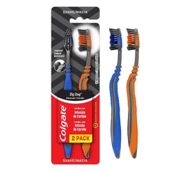 Escova de Dente Colgate Zig Zag Carvão Ativado 2un