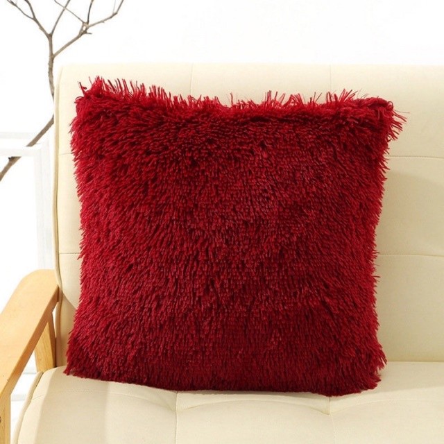 Capa de Almofada De Pelúcia Felpuda Pelo Alto 42x42CM fofinha promoção (Rfe:E-11)