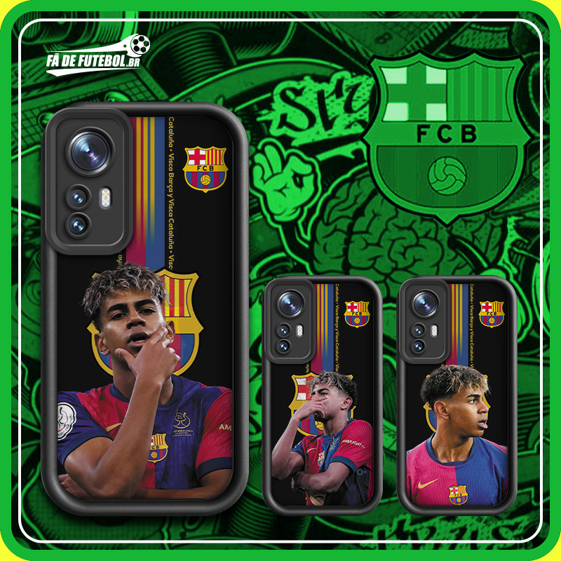 Capa Barcelona BAR Yamal La Liga Estrela De Futebol Silicone com Poco X3 6 Redmi Note11 12 13 14 JT