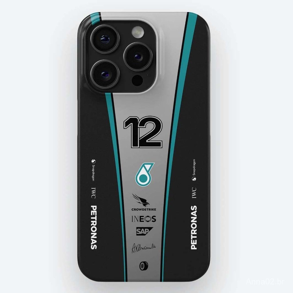 Capa de Telefone Compatível com iPhone KIMI ANTONELLI 2025 F1 Capa de Telefone para iPhone 15 Pro/16 Dois em Um 14/13/12