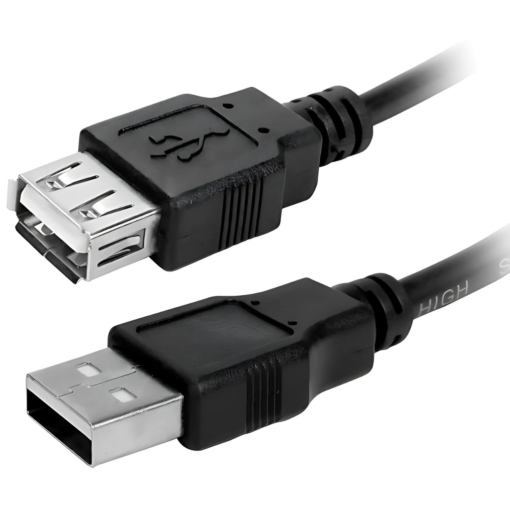Cabo Extensor USB Macho x Fêmea 2 Metros Reforço de Sinal Impressora Webcam Mouse Modem 3G Teclado