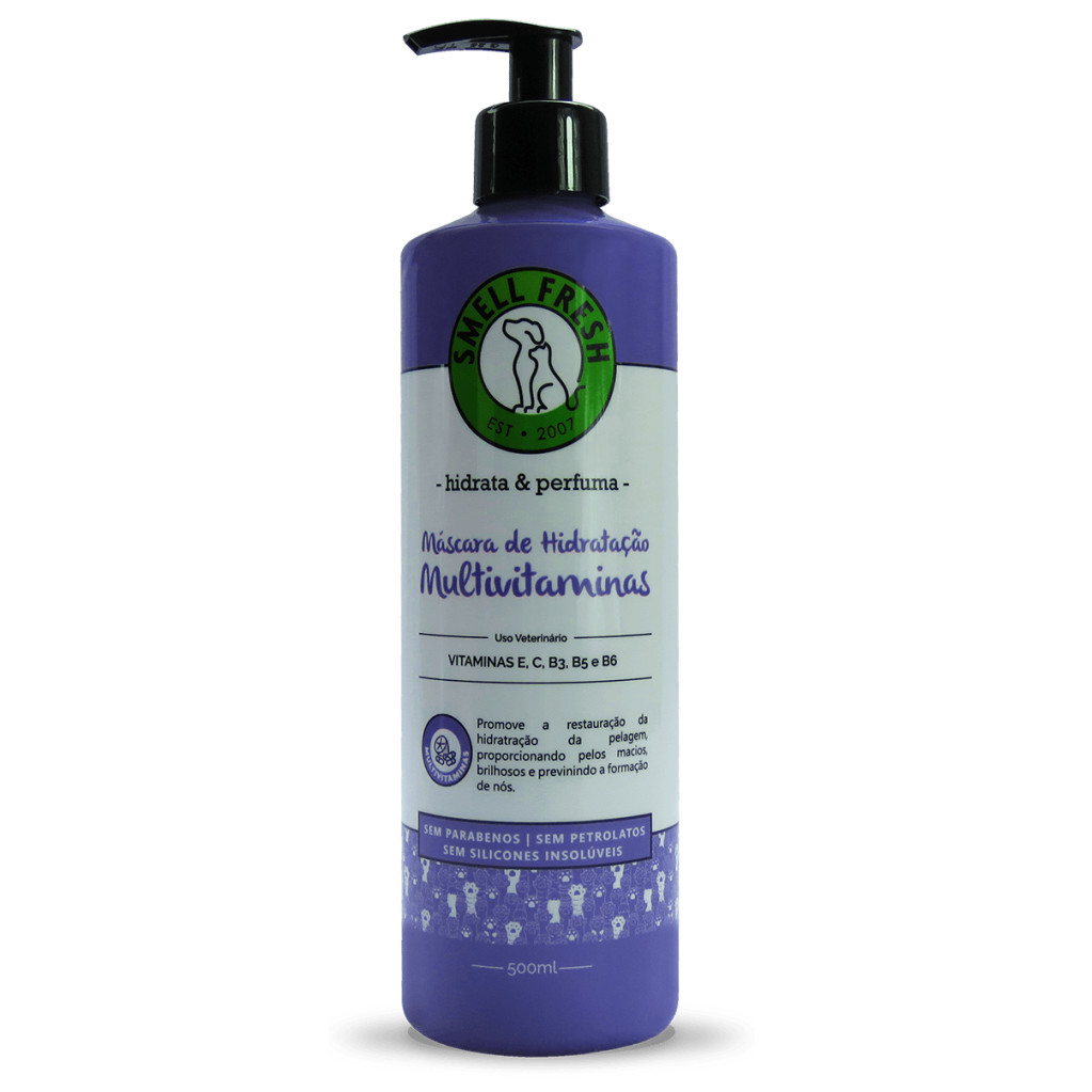 Mascara Multivitaminas Smell Fresh 500ml Vetsense Hidratação Pelos Cães e Gatos