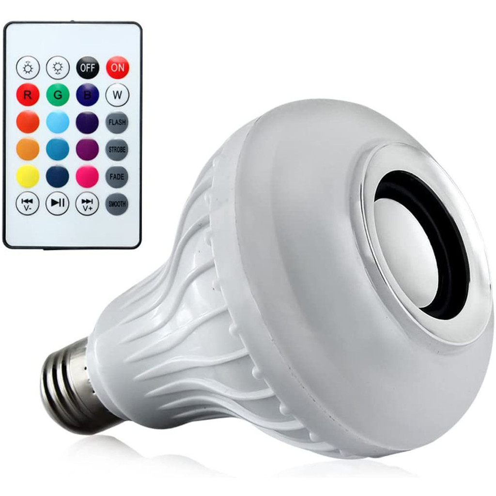Lâmpada De Led Music Bulb Bluetooth Bulbo Festa Quarto dj Com Controle Remoto