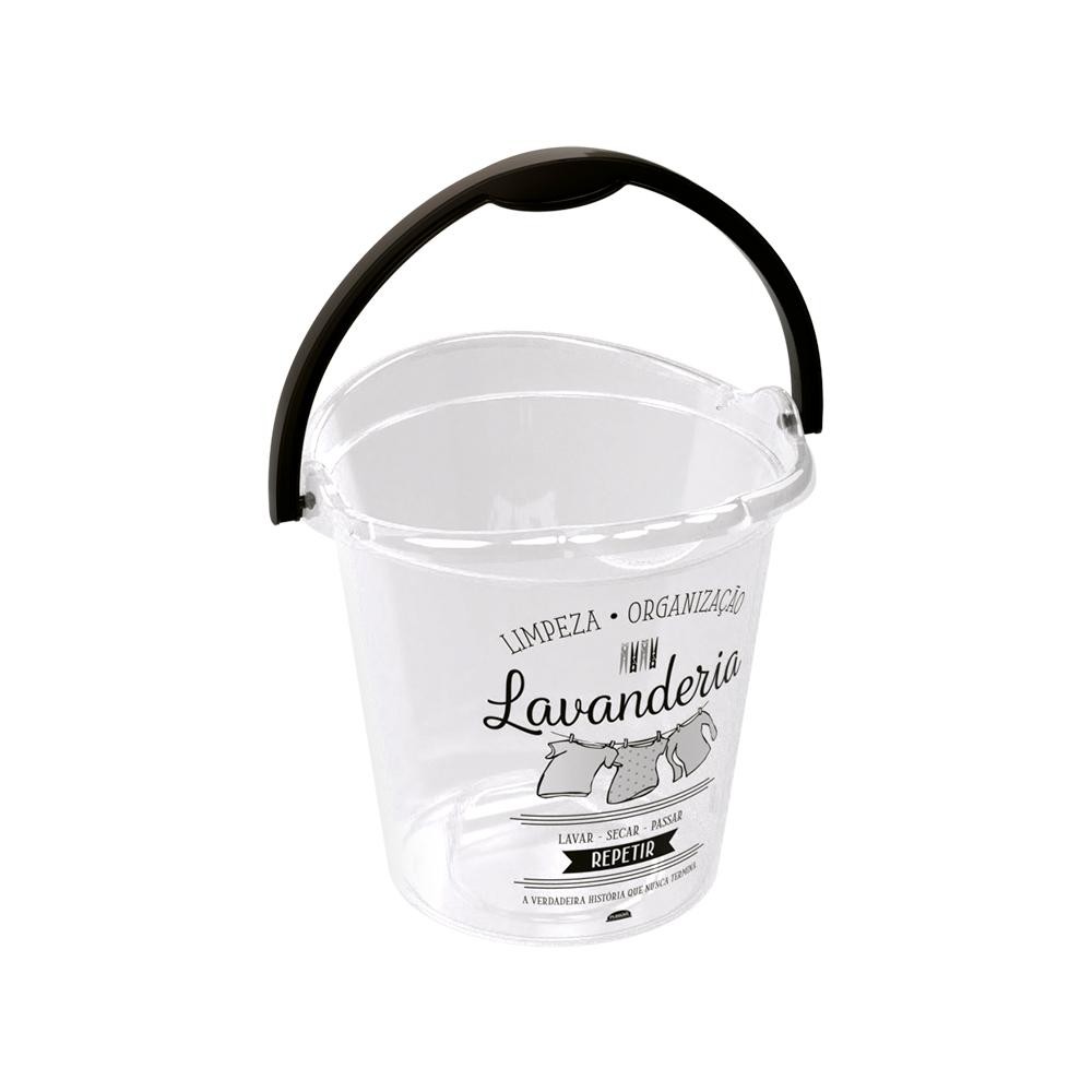 Balde de Plástico 12 L com Alça Lavanderia Plasutil