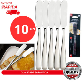 Kit 10/5/3 un Espátulas de Aço Inox para Manteiga e Geleia Duráveis e Elegantes para Uso Diário