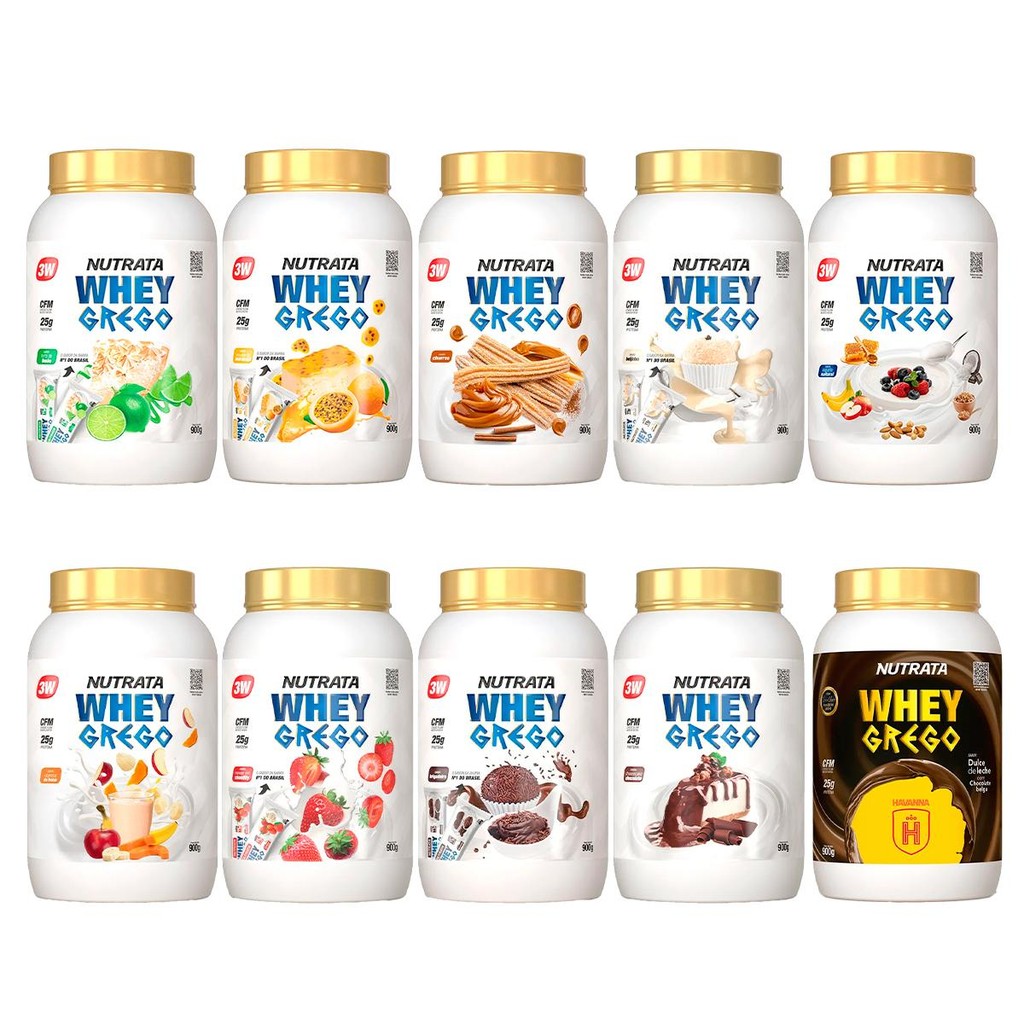 Whey Protein Grego 3W Pote 900g - Nutrata - Health