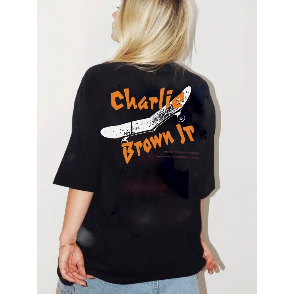 Camiseta Básica Estampa Chorão - Preto 2025 unissex frente e costas estampadas em Oferta na Shopee