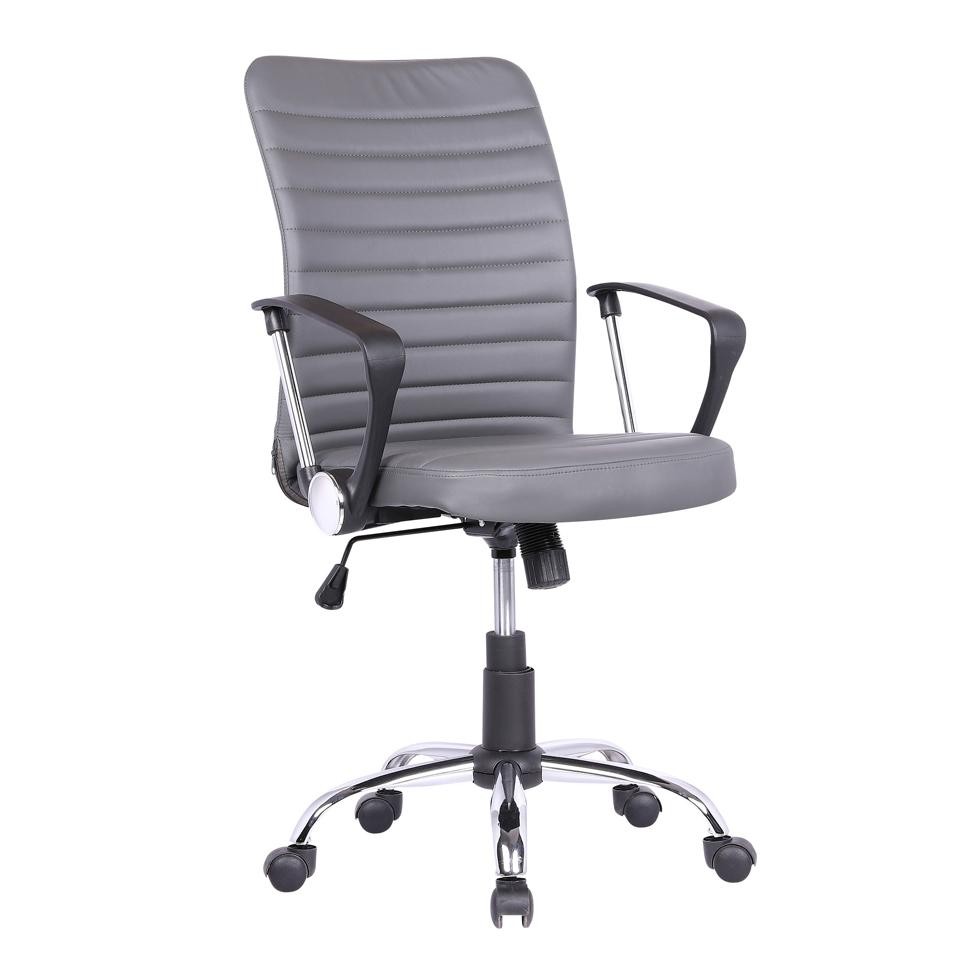 Cadeira de Escritório Diretor Giratória Oslo Cinza em Oferta na Shopee