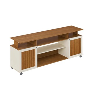 Rack para TV até 75 Polegadas Ipanema 2 PT Cinamomo e Off White em Oferta na Shopee