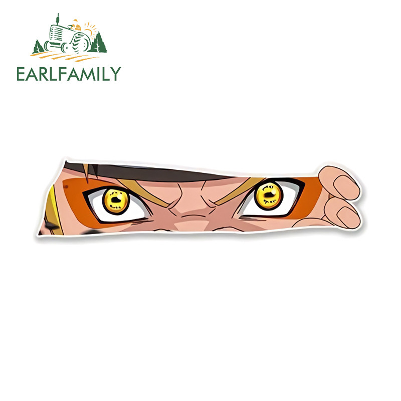EARLFAMILY Naruto Olhos Espreitando Tapa Adesivos De Carro Motocicleta Janelas Capacete Tampa Do Tanque Combustível À Pr
