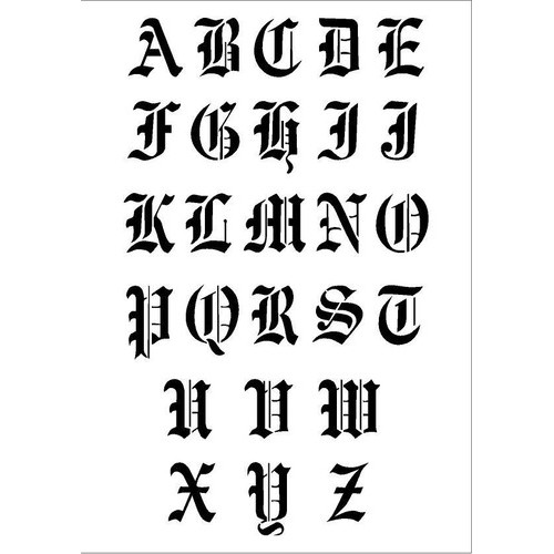Kit Letras Medievais / Molde Alfabeto Medieval Para Pinturas
