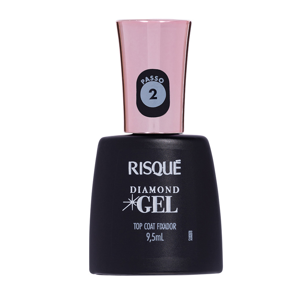 Top Coat Fixador Risqué Diamond Gel 9,5ml em Oferta na Shopee