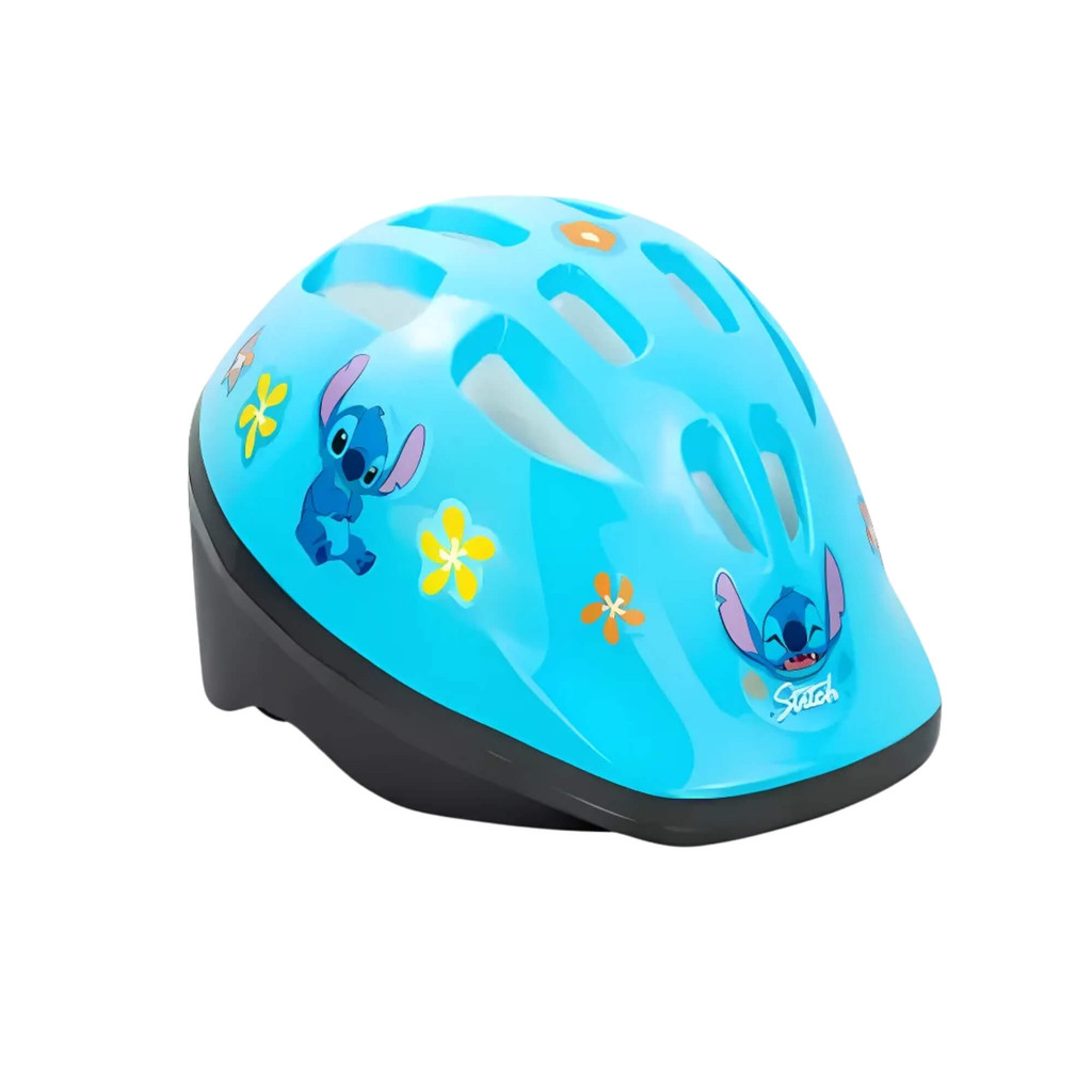 Capacete Infantil com Regulagem Stitch Rodinhas Garrafinha Nathor Proteção Bicicleta Patins Skate