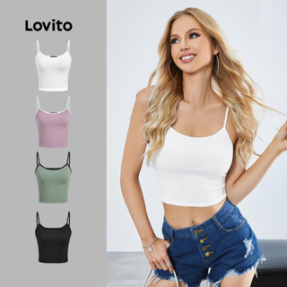 Lovito Top Regata Feminino Cropped Lisa L00008 em Oferta na Shopee