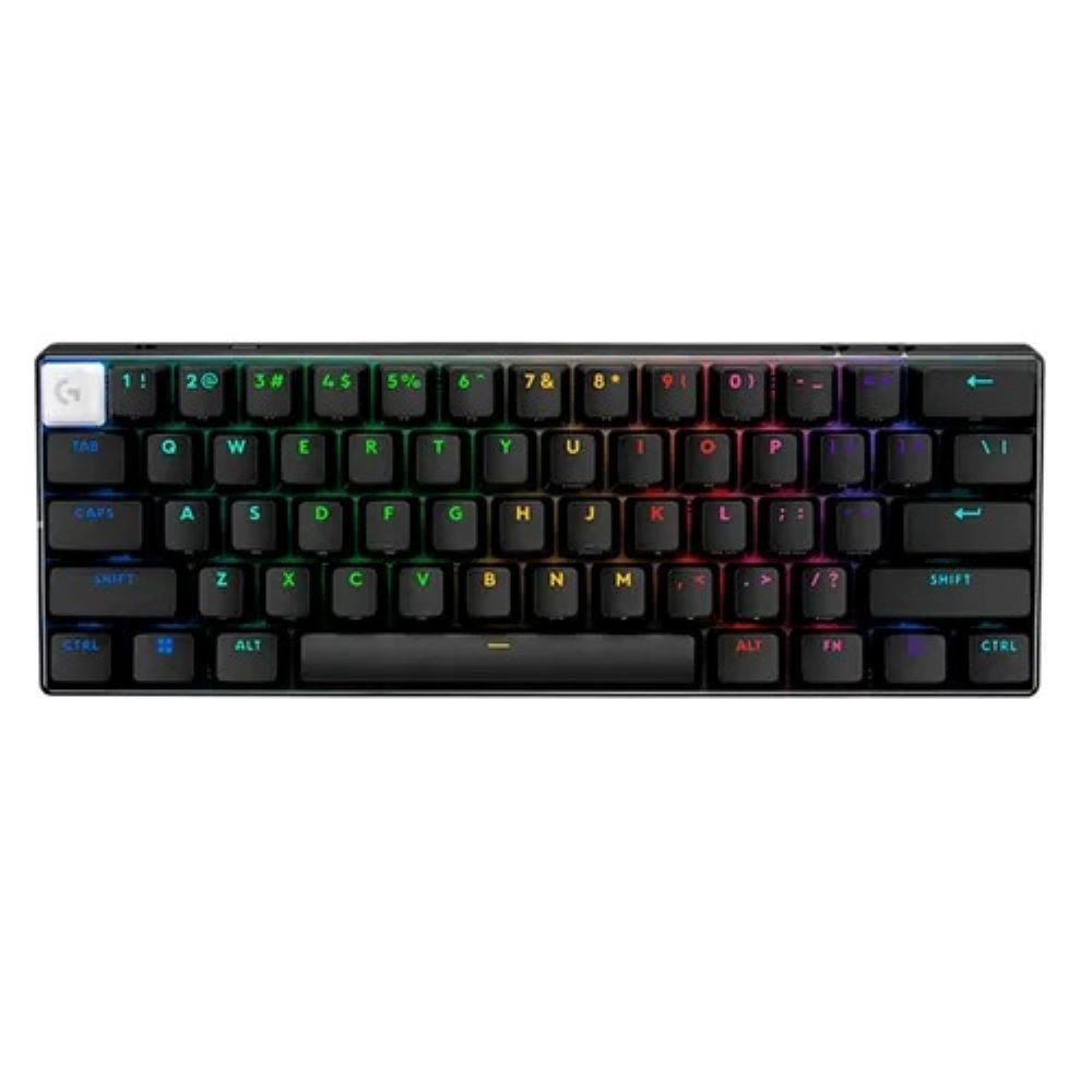 TECLADO MECANICO GAMER SEM FIO LOGITECH PRO X 60 LIGHTSPEED RGB TACTILE PRETO 920-011902
