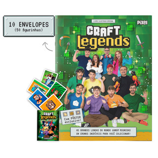 Álbum Oficial Craft Legends + 10 envelopes de figurinhas em Oferta na Shopee