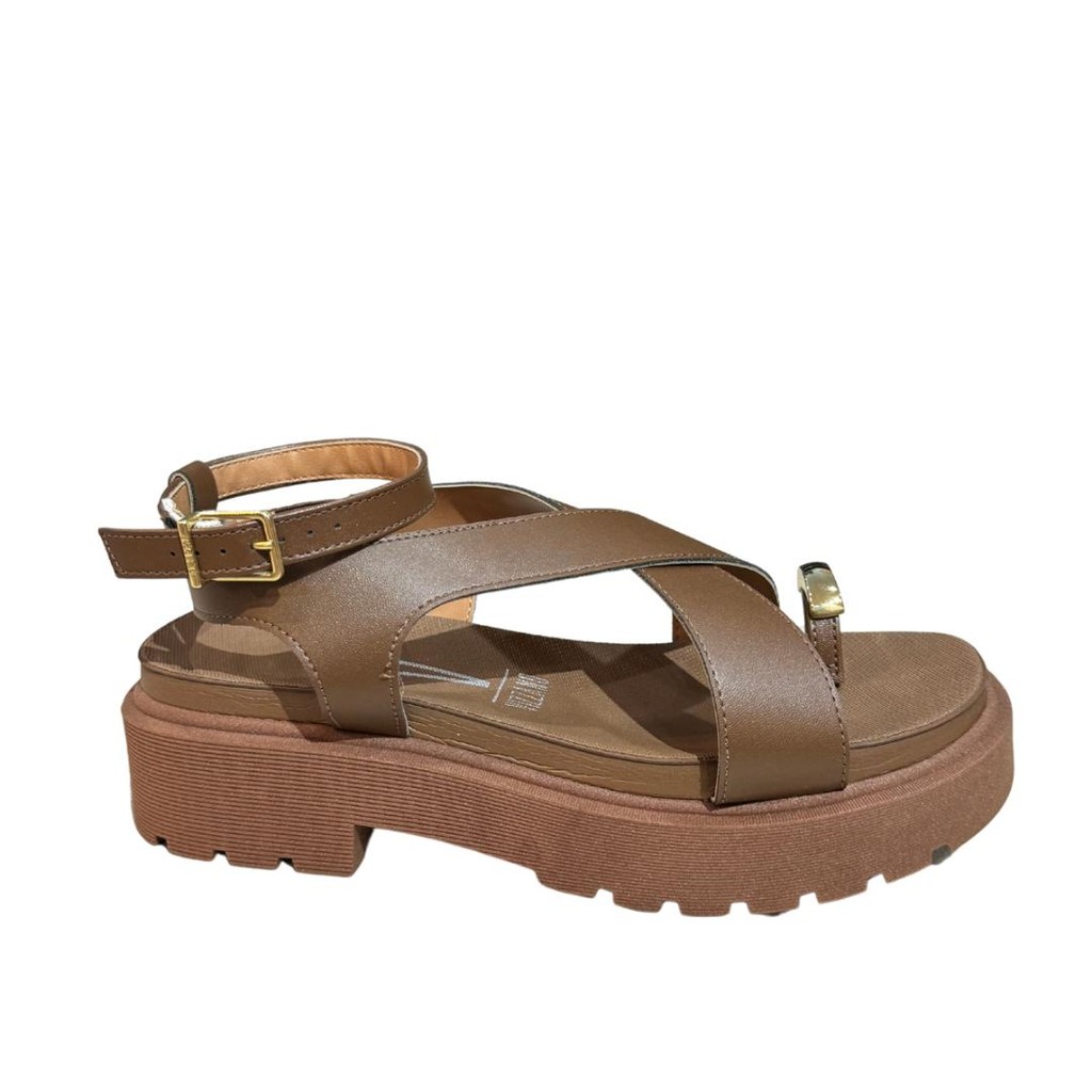 Sandália Vizzano 6499.122 Feminina Plataforma Cappucino