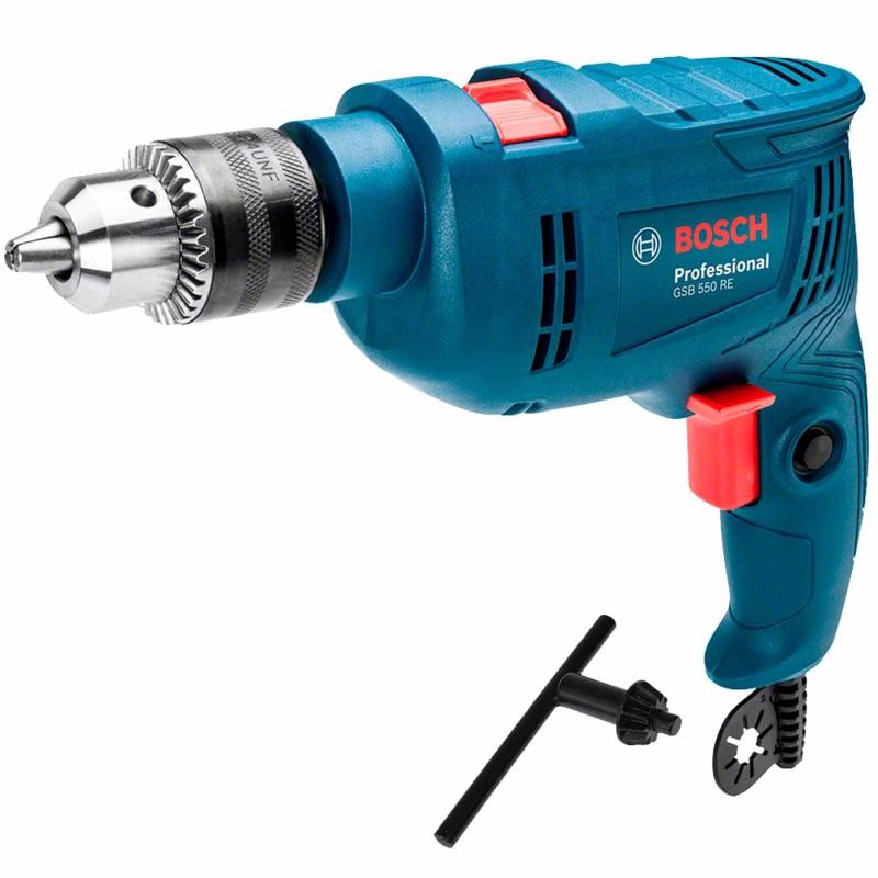 Furadeira 1/2 POL de Impacto 550W com Reversão GSB550 BOSCH em Oferta na Shopee