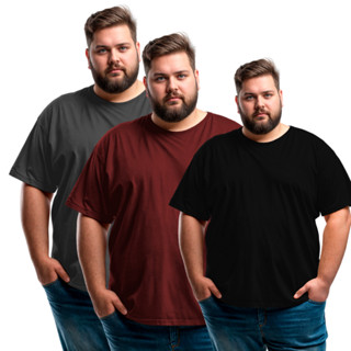 Camiseta G1 ao G8 PLUS SIZE masculina  cor Branca 100% Algodão (1 unidade) em Oferta na Shopee