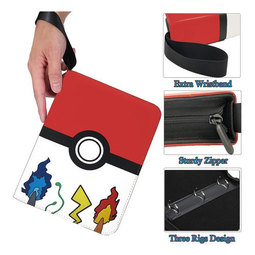Álbum De Fichário Pokémon Card Collector's Edition De 50 Páginas Com Capacidade Para 400 Cards