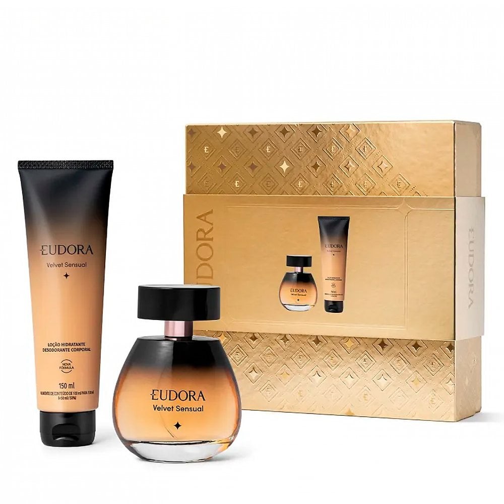 Kit Perfume Feminino Eudora Deo Colônia Velvet Sensual 100ml + Loção Hidratante 150ml em Oferta na Shopee
