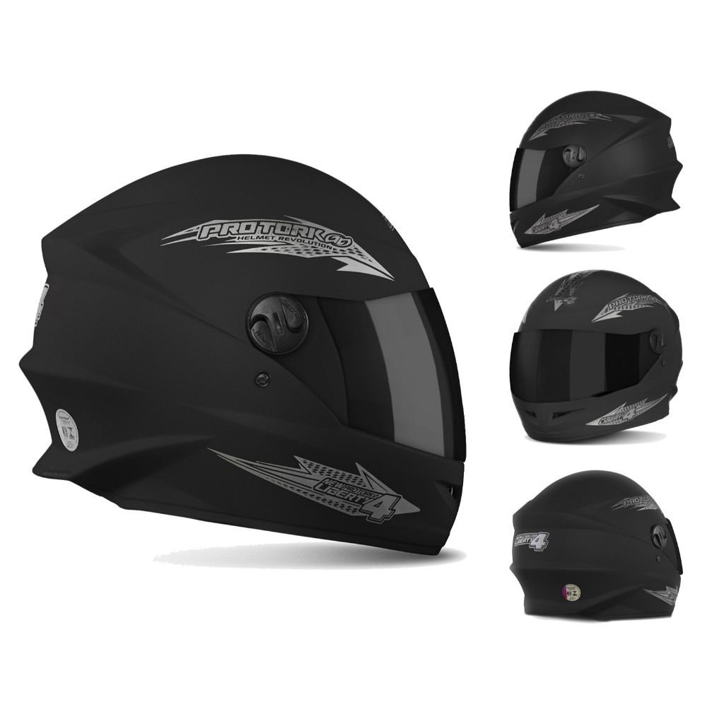 Capacete New Liberty Four Fechado Com Viseira Cristal ou Fumê Pro Tork Feminino Masculino 62